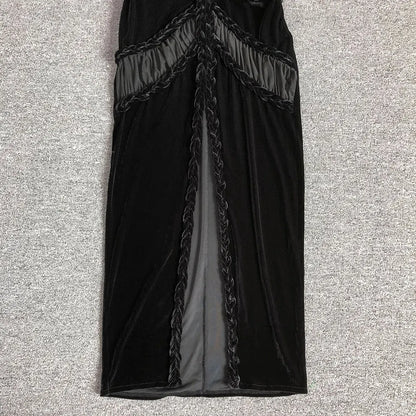 Moraine Sheer Velvet Bodycon Dress