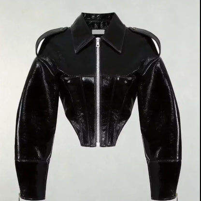Vintage Leather Biker Jacket