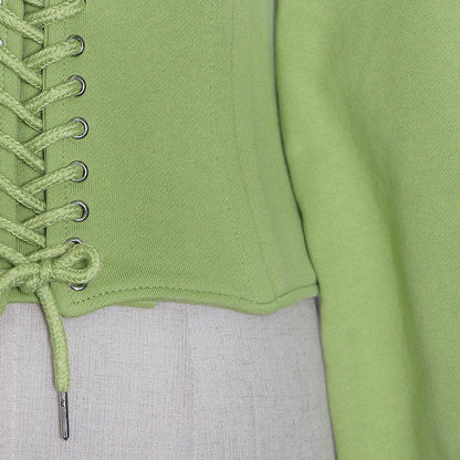 Hoodie Bandage Corset Jacket