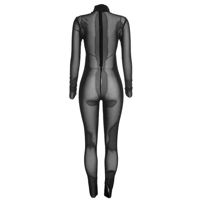 Gena Sheer Mesh Jumpsuit