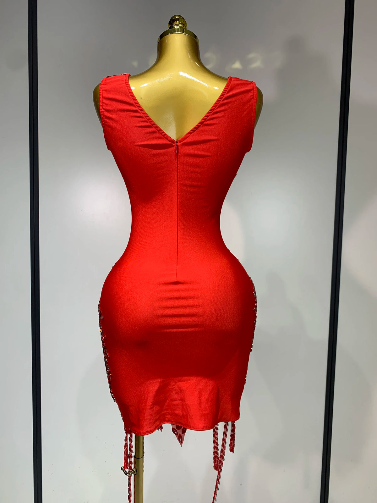 Frankie Rhinestones Mesh Dress