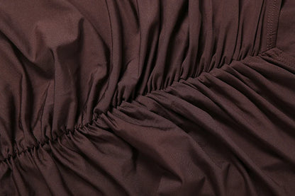 Puff Sleeve Ruched Skirt Set