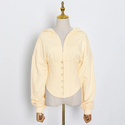 Hoodie Bandage Corset Jacket