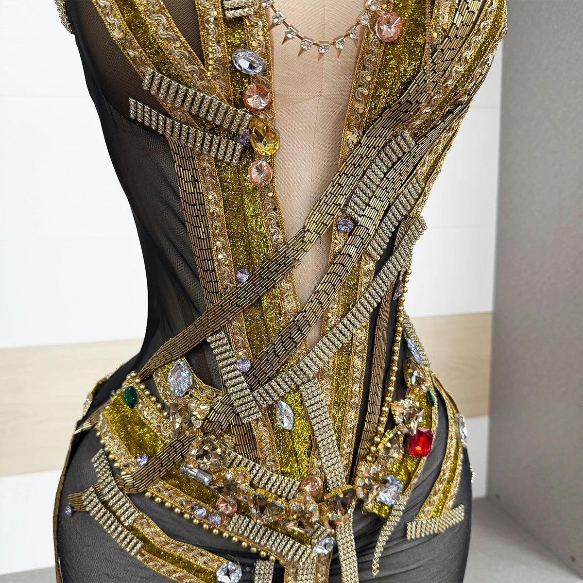 Shawna Rhinestone Corset Mini Dress