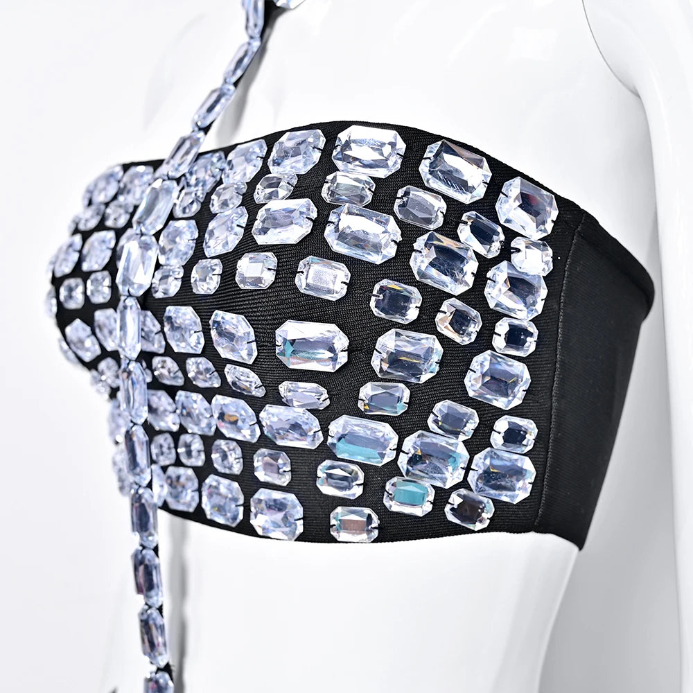 Luxe Stone Bandage Mini Skirt Set