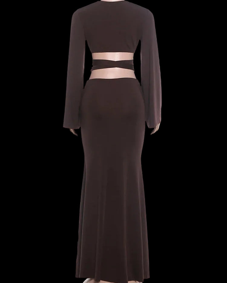 Puff Sleeve Ruched Skirt Set
