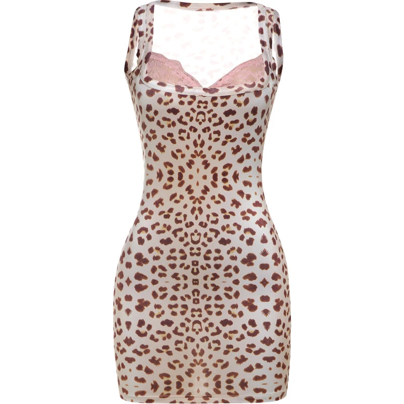 Hot Girl Leopard Mini Dress