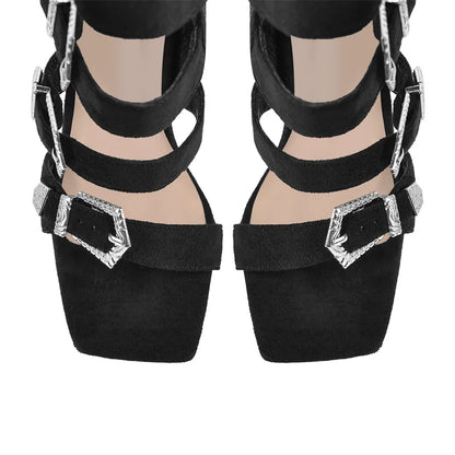 Buckle Stiletto Sandals