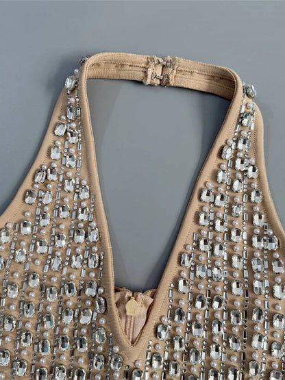 Luxury Beaded Mini Dress