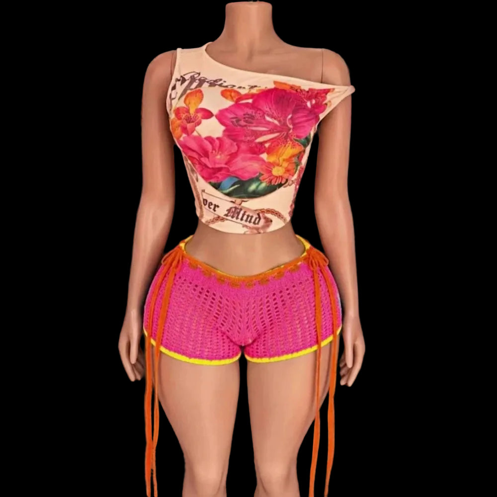 Lucie Knitted Tassel Short Set