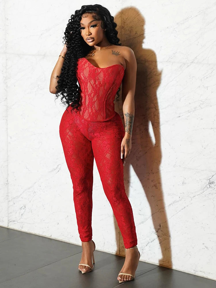 Shirring Corset Leggings Set