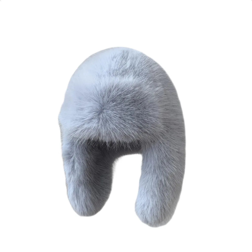 Plush Earflap Fur Hat
