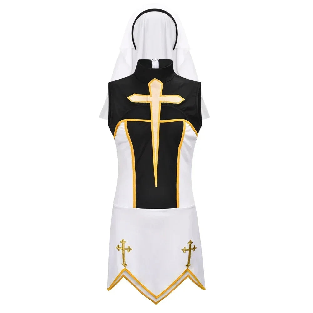 Nun Halloween Costume Fantasy Dress