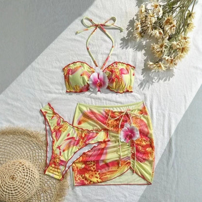 Orchid Waves Bikini 3pcs Set