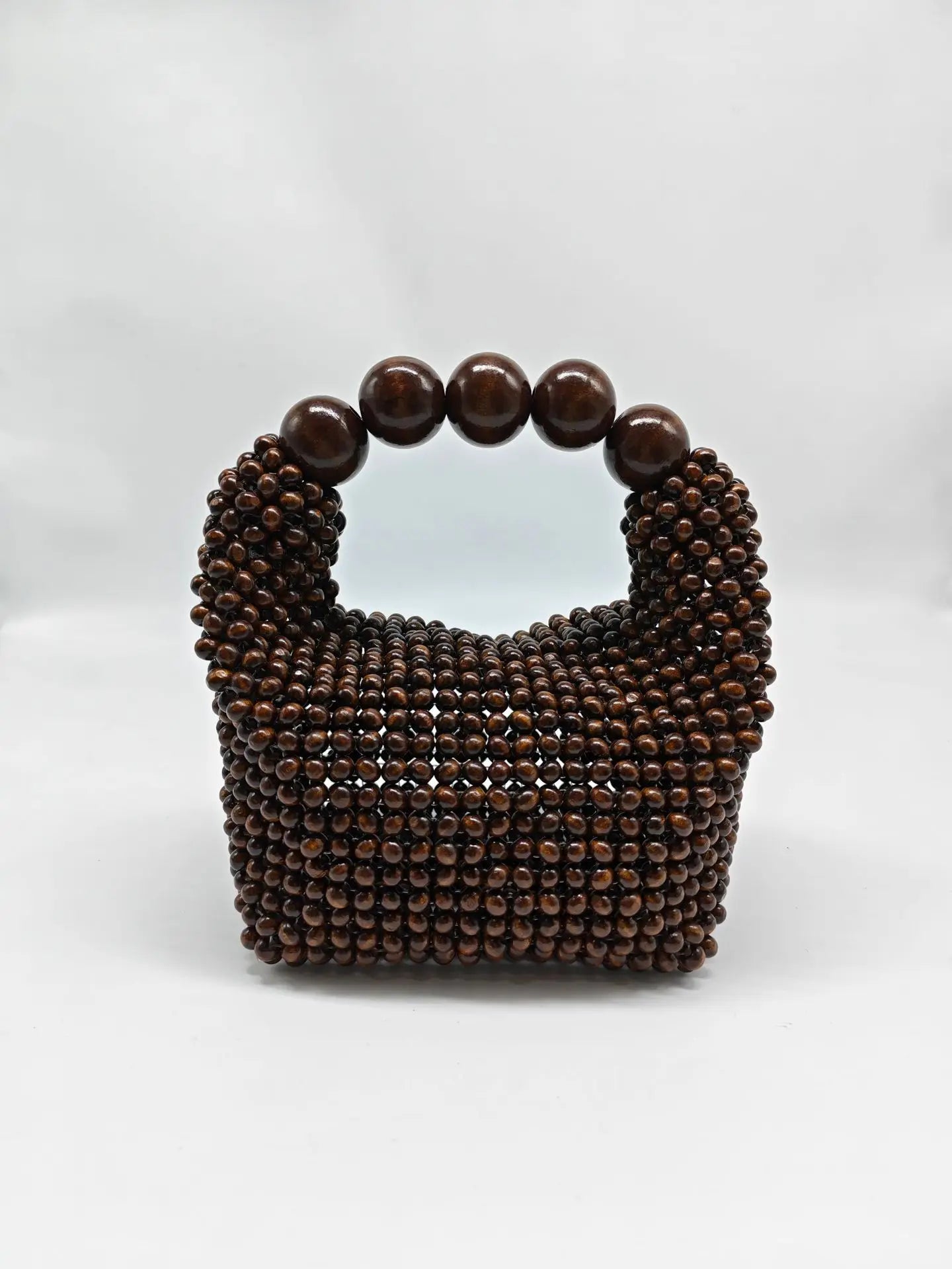 Wooden Bucket Beaded Bag