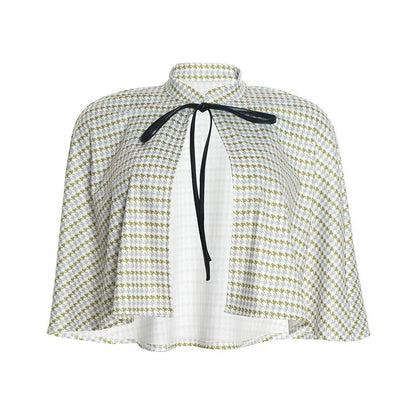 Cape Houndstooth Bodysuit Set