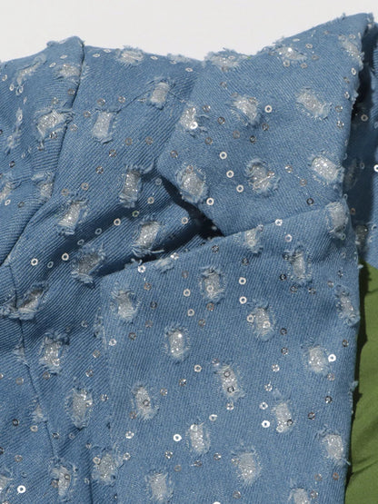 Sashes Denim Trench Coat
