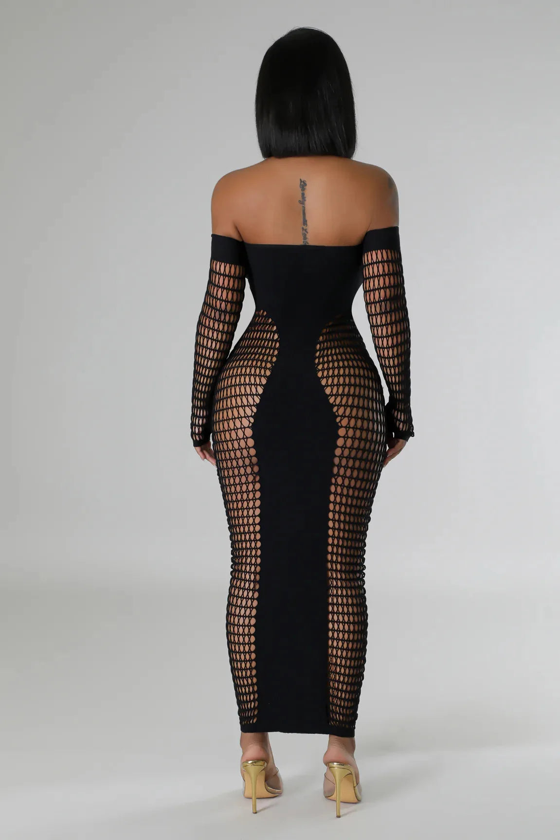 Caroline Mesh Maxi Dress