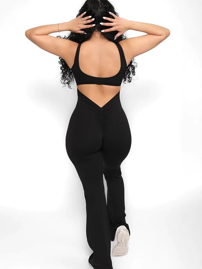 Lori Ruched Backless Jumpsuit
