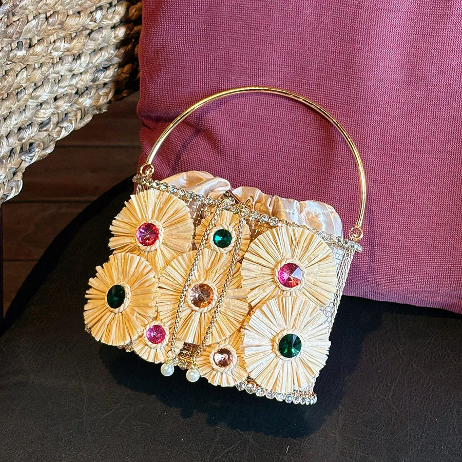 Flower Bucket Cage Purse