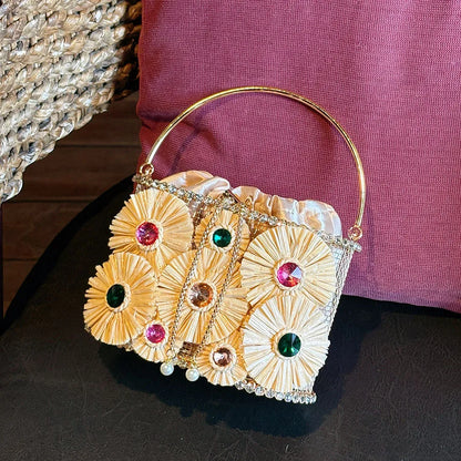 Flower Bucket Cage Purse