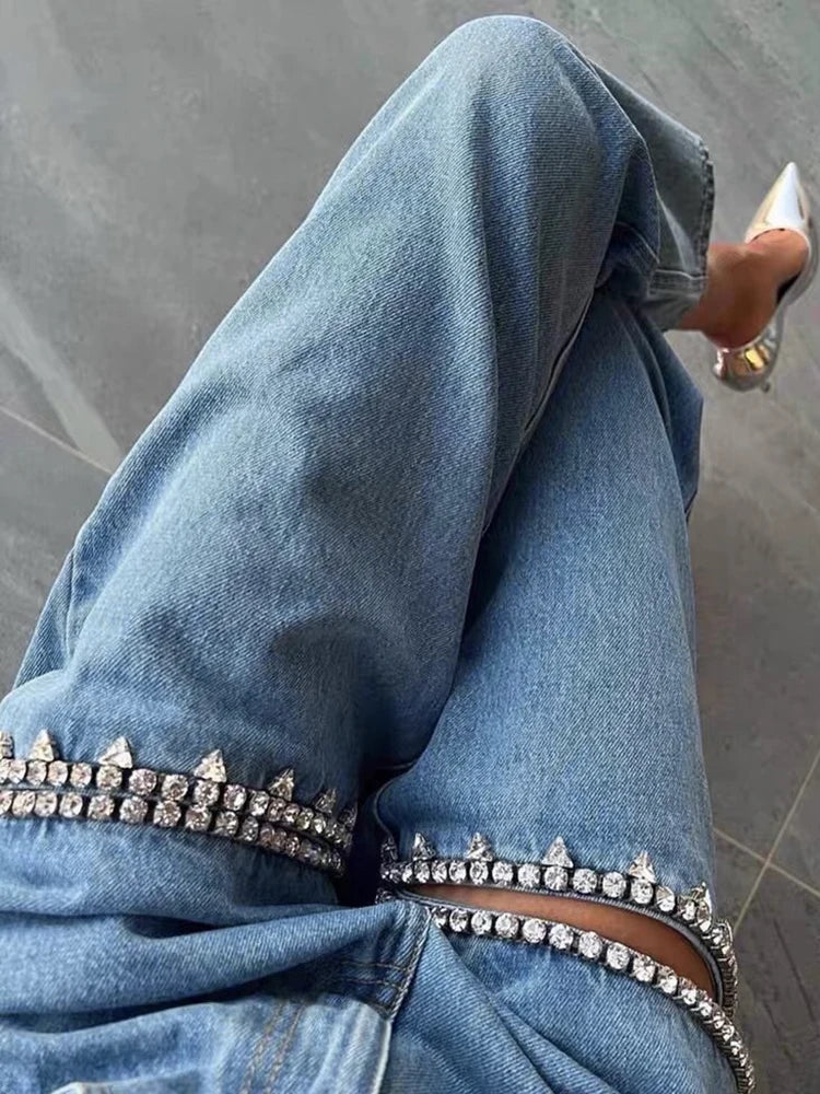 Diamonds Wide Leg Jeans