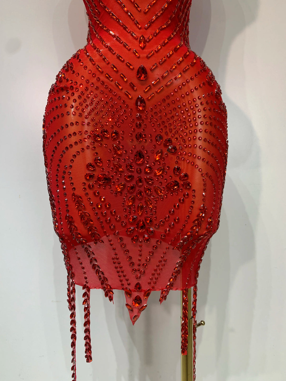 Frankie Rhinestones Mesh Dress