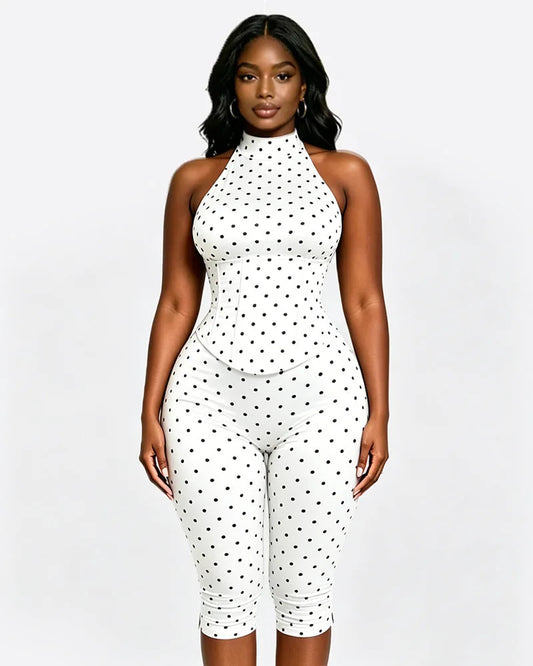 Polka Dot Corset Romper