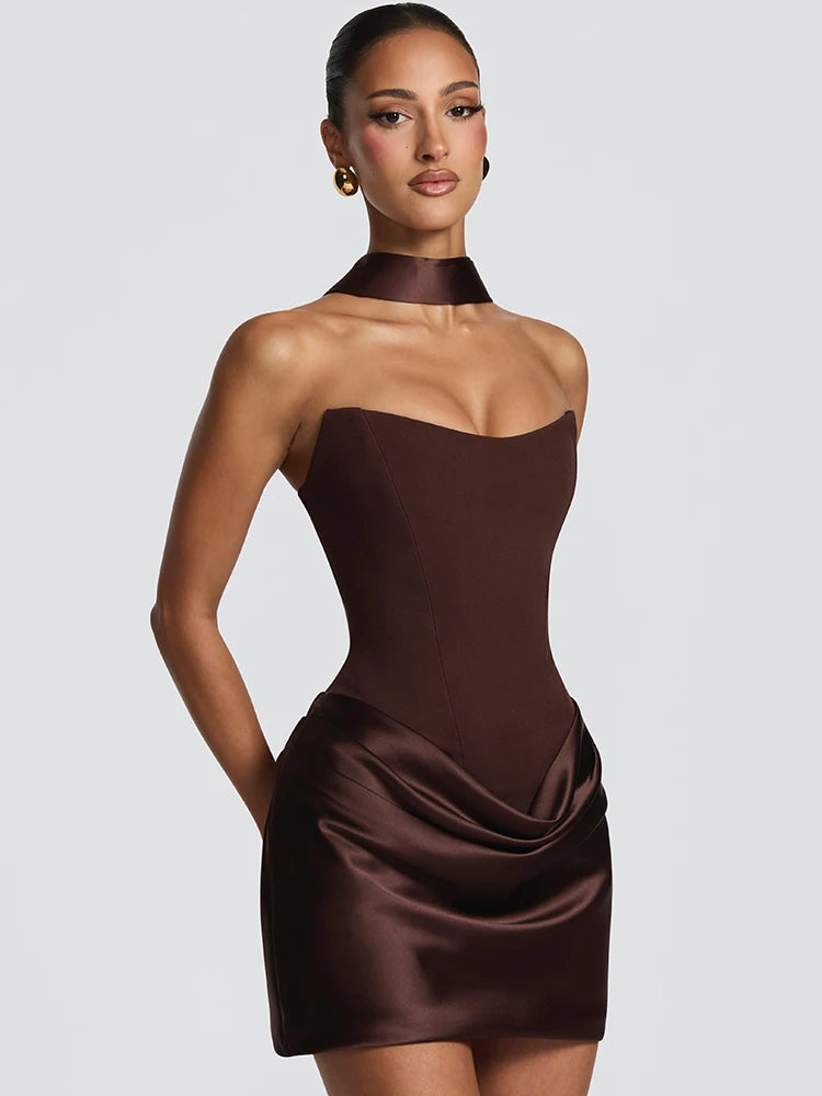 Sadie Satin Corset Mini Dress