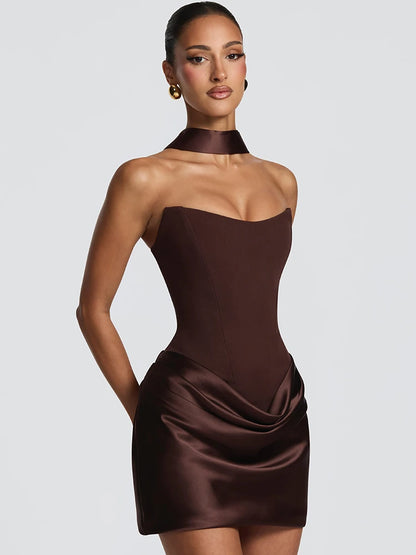 Sadie Satin Corset Mini Dress