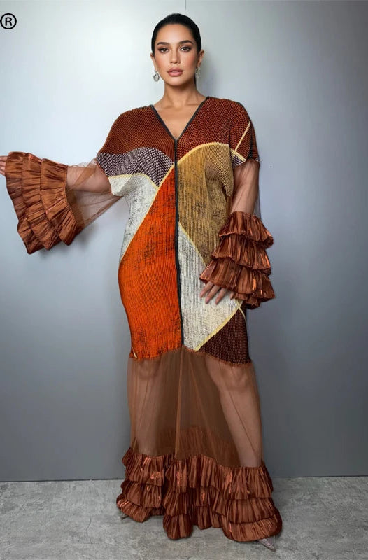 Ona Kaftan Pleated Dress