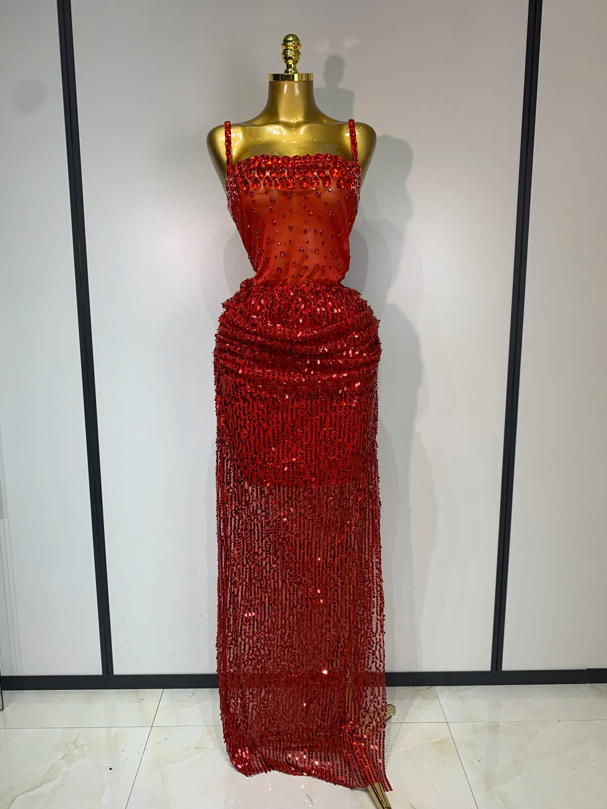 Vannah Sequin Maxi Skirt Set