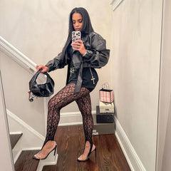 Sheer Lace High Waist Trouser