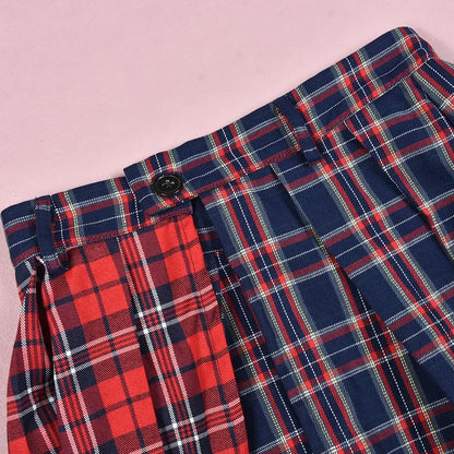 Vintage Plaid Midi Skirt