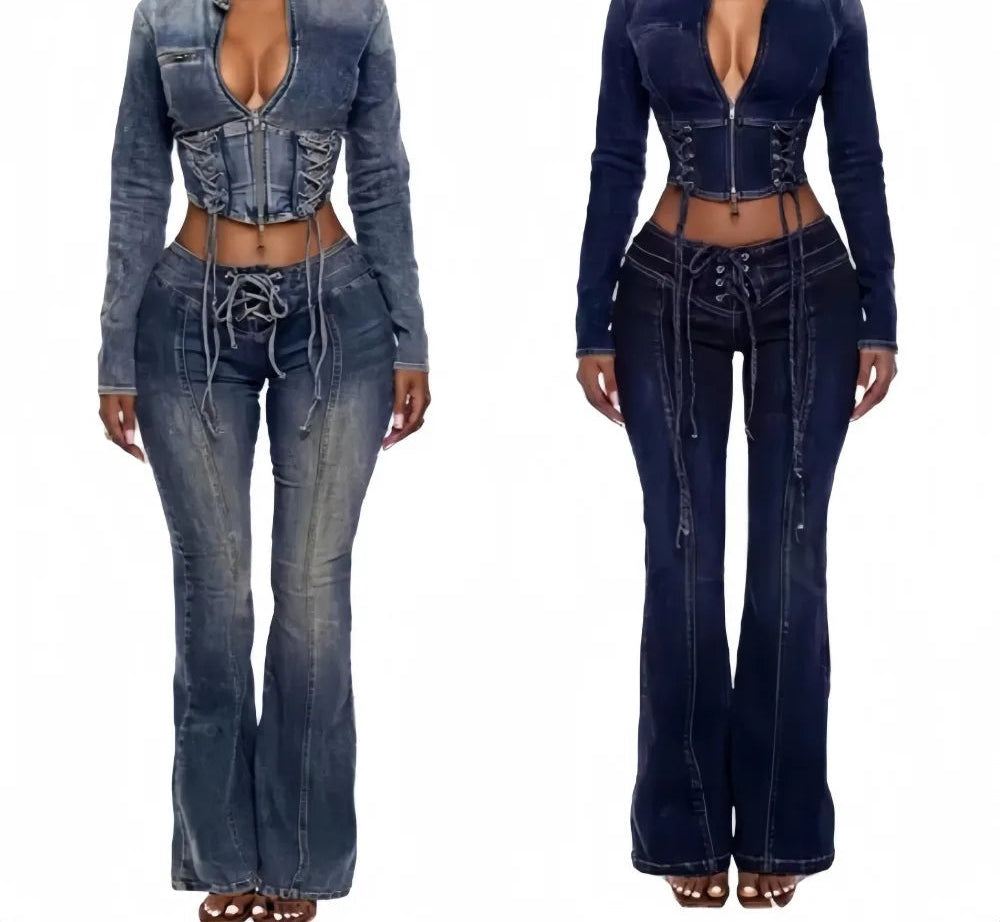 Matilda Flare Denim Set