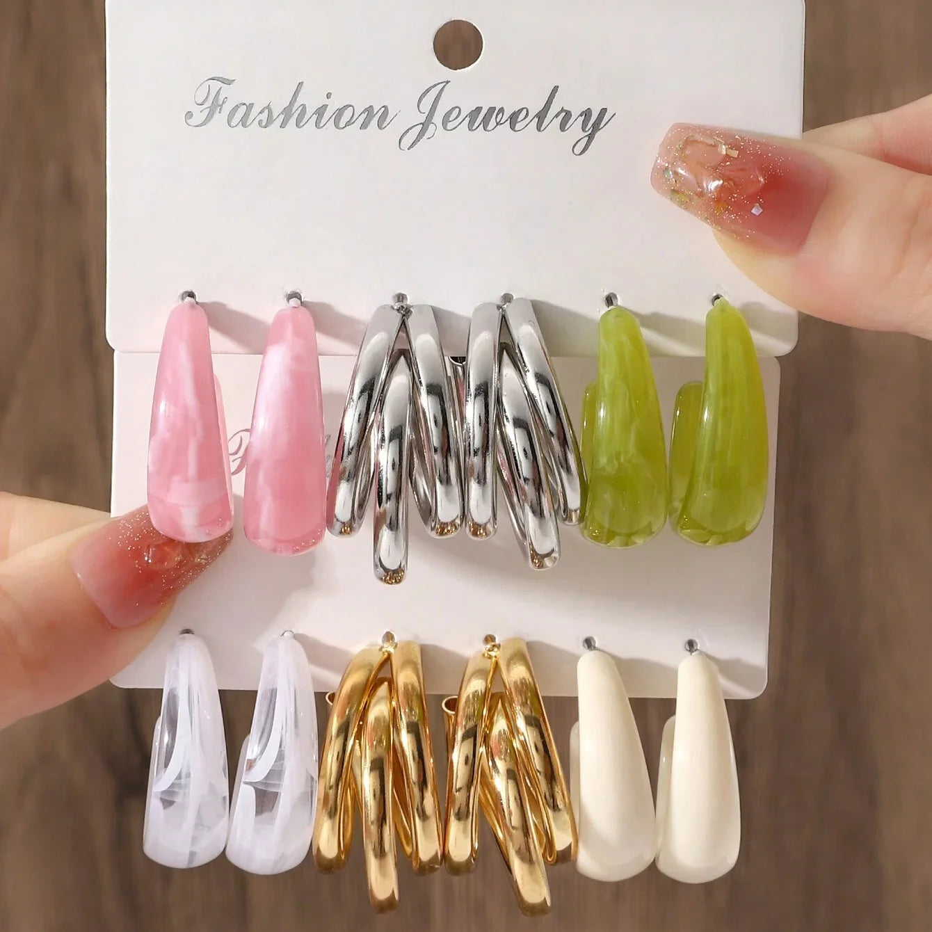 Bohemian Acrylic Earrings Set