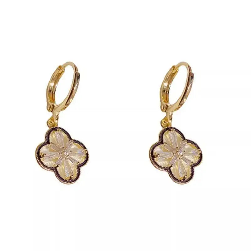 Leaf Clover Dangle Earrings