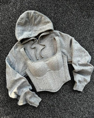 Chic Bandage Corset Hoodie