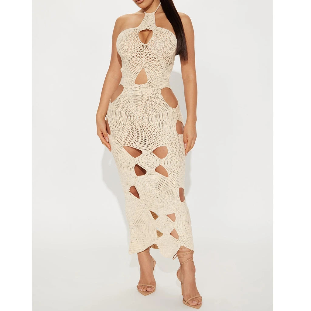 coquette midi dress Crochet – Fashion Closet Clothing Size:Belt- 50 Ships Free! and dreamy daytime styling Classy Long Chic White