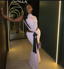 Bowknot Mermaid Maxi Dress