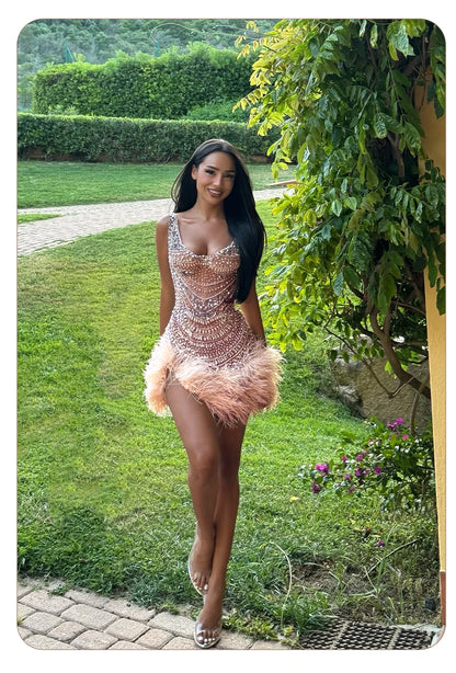 Sparkling Feather Dress