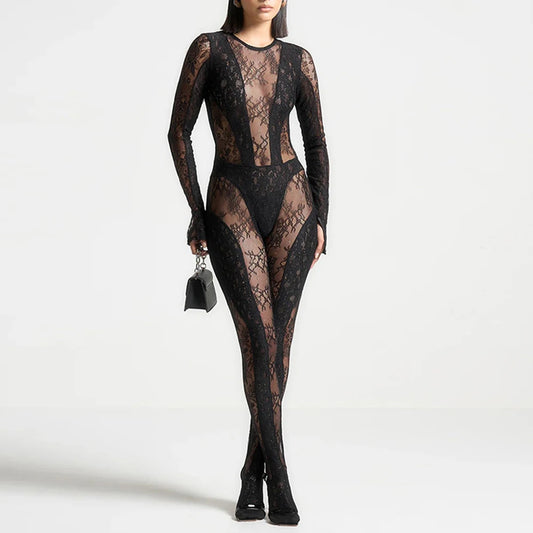 Naisha Mesh Sheer Jumpsuit