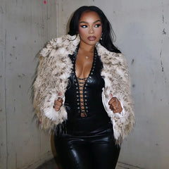 Leopard Fur Plush Coat