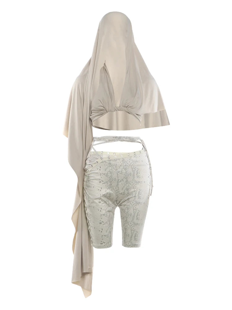Chic Hooded Crop Set