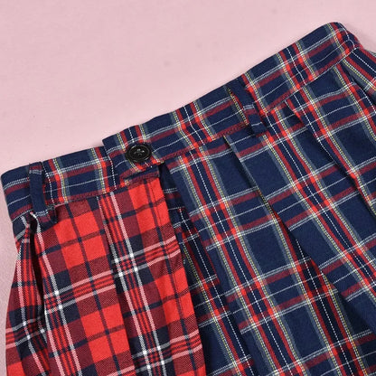 Vintage Plaid Midi Skirt