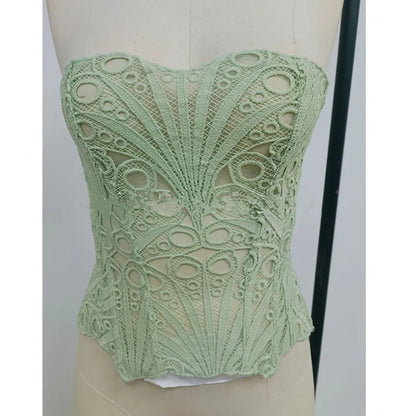 Corset Mesh Bustier Top
