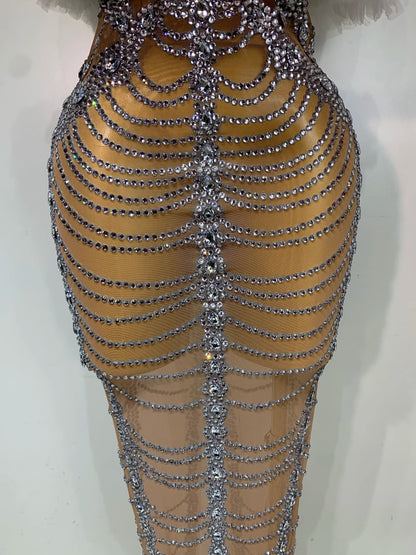 Queenin' Rhinestone Maxi Dress