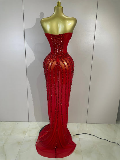 Atacia Elegant Mesh Maxi Dress