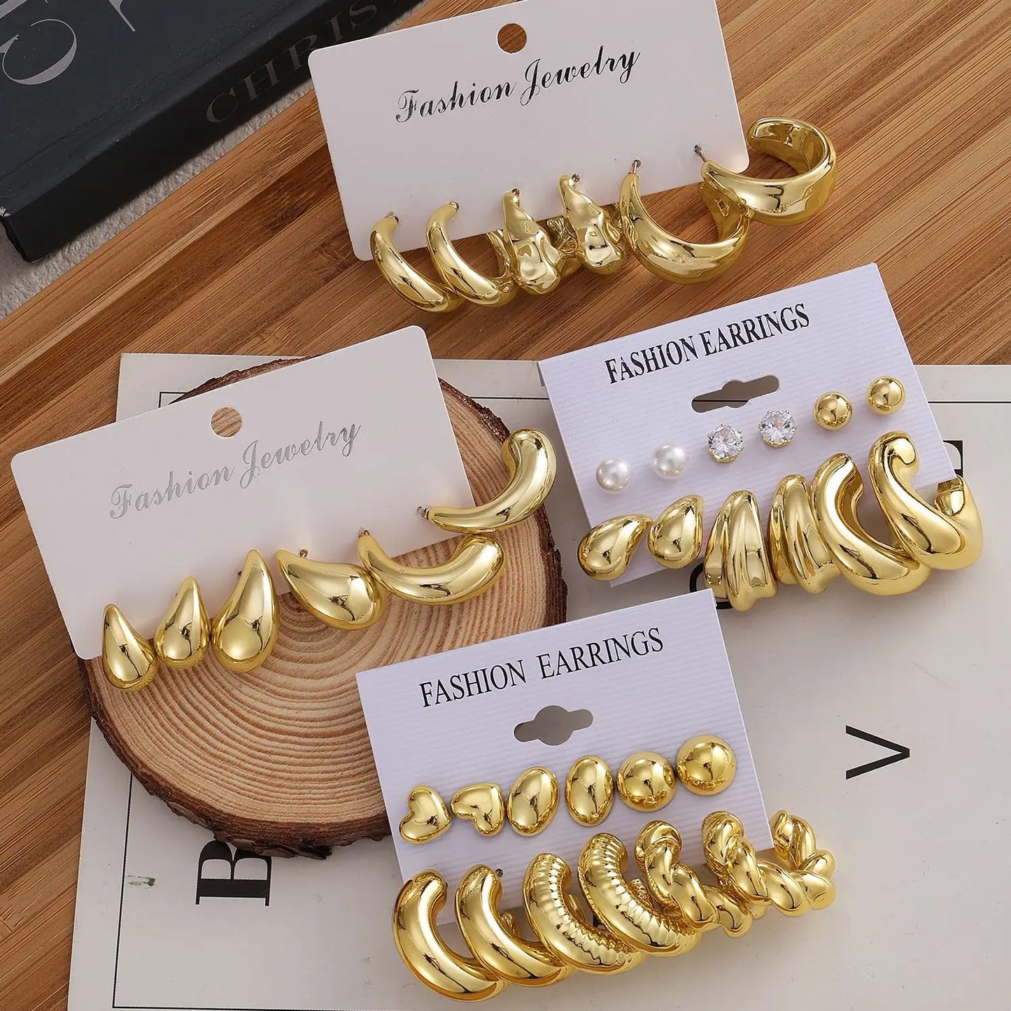 12Pcs Vintage Earrings Set