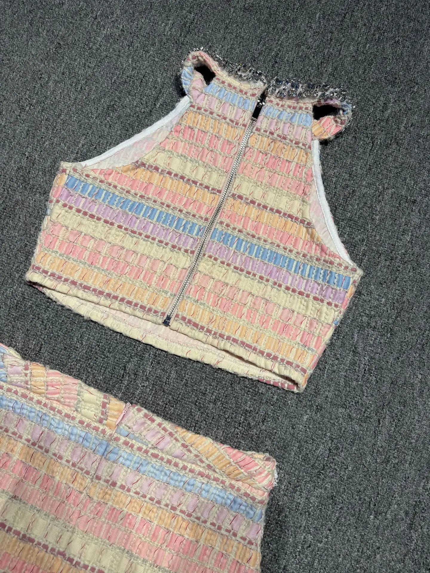 Viana Tweed Mini Skirt Set